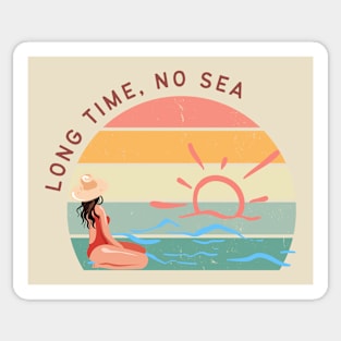 Long Time No Sea Beach Lover Summer Sticker